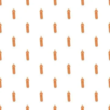 Buddhist monk seamless pattern for religious design Stock Illustration