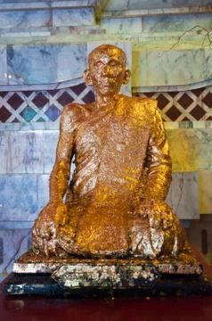 Buddhist monk statue Stock Photos