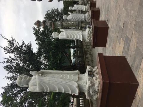 Buddhist Monk Statues on Monkey Mountain, Danang Stock Photos
