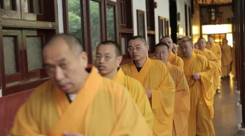 Buddhist monks Stock Footage 44421766
