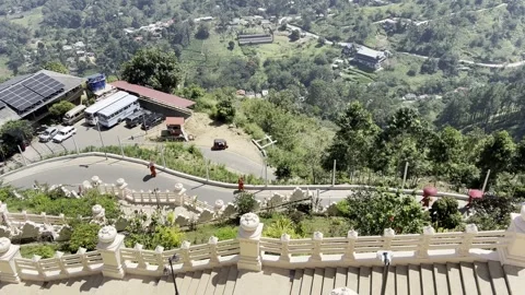 Buddhist Monks on Hill Road in Ella Sri Lanka Stock Footage 331666439