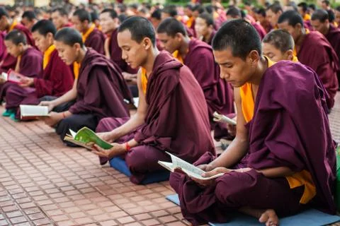 Buddhist Monks Foto stock
