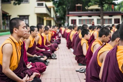 Buddhist Monks Foto stock