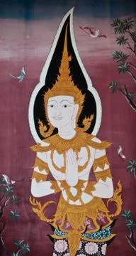 Buddhist murals Stock Photos