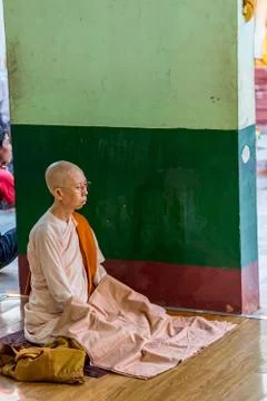 Buddhist nun Stock Photos