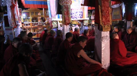 Buddhist Nunnery 2 Stock Footage 6049346