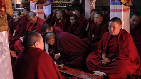 Buddhist Nunnery Stock Footage 6041673