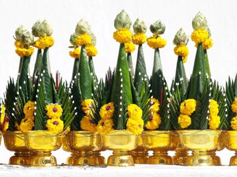 Buddhist offerings Foto stock