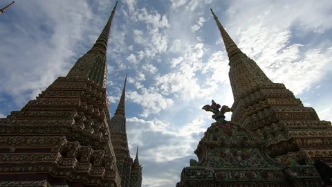 Buddhist pagodas Stock Footage 163189226