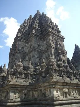Buddhist Prambanan temple complex the largest temple in java, Central Java,.. Stock-Fotos