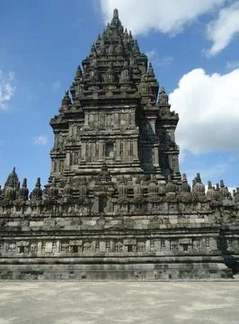 Buddhist Prambanan temple complex the largest temple in java, Central Java,.. Stock Photos