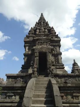 Buddhist Prambanan temple complex the largest temple in java, Central Java,.. Foto stock