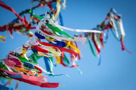 The Buddhist pray in trees Stock Photos