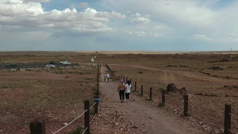 Buddhist ritual complex of Shambala in Gobi desert, Mongolia. Stock Footage 110798422