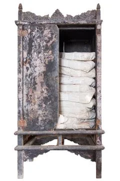 Buddhist scriptures cabinet Stock Photos