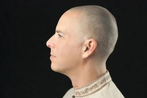 Buddhist, side view Stock Photos