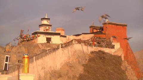 Buddhist Spituk Monastery Stock Footage 55838636