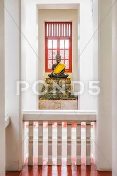 Buddhist Statue in Bangkok Temple. Stock Photos