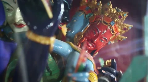 Buddhist Statues Abstract.mp4 Video stock 42969288