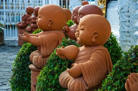 Buddhist statues in Chiang Mai Stock Photos