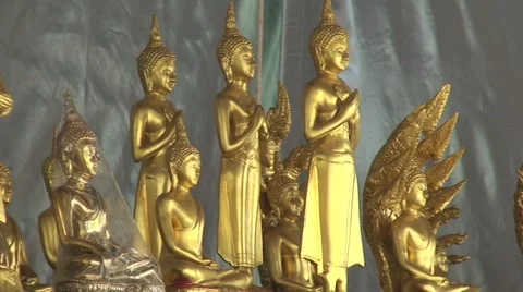 Buddhist Statues Stock Footage 6523794