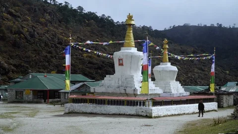 The Buddhist stupa Stock Footage 91346537