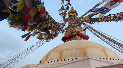 Buddhist stupa in Kathmandu Stock Footage 59756865