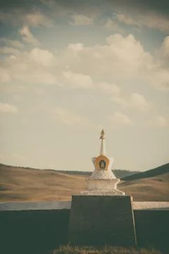 Buddhist stupa in Mongolia Stock Photos