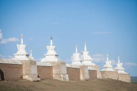Buddhist stupa in Mongolia Stock Photos