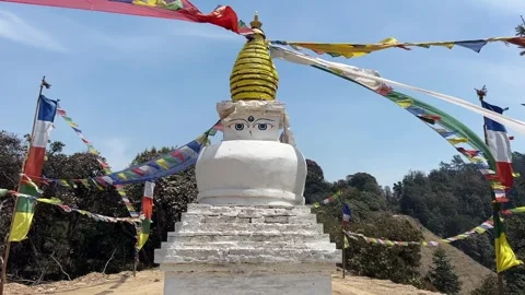 Buddhist stupa in the nature Stock Footage 294587676
