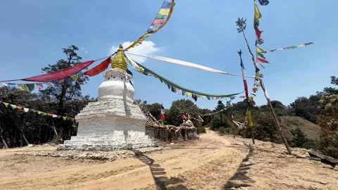 Buddhist stupa in the nature Stock Footage 294587764