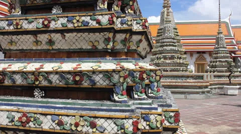 Buddhist stupa thailand Video stock 24868253