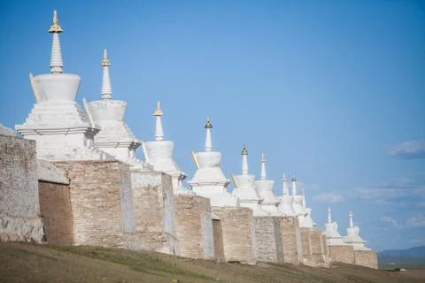 Buddhist stupas in Mongolia Stock Photos