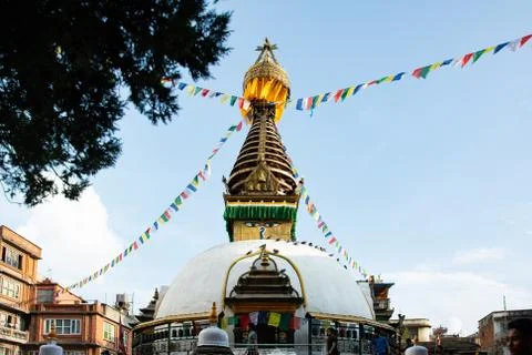 Buddhist Stupas in Thamel Stock Photos