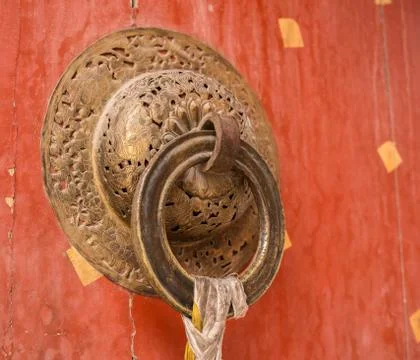 Buddhist symbols in everyday objects Stock Photos