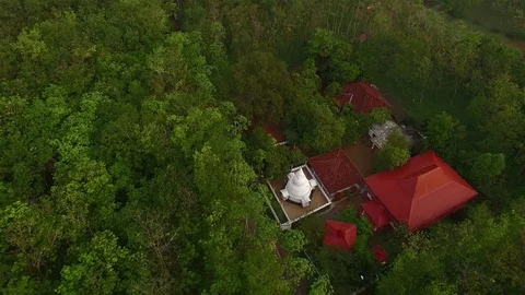 Buddhist Temple Aerial Video stock 122845582