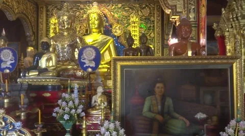 Buddhist temple in Bangkok Stock Footage 46352948