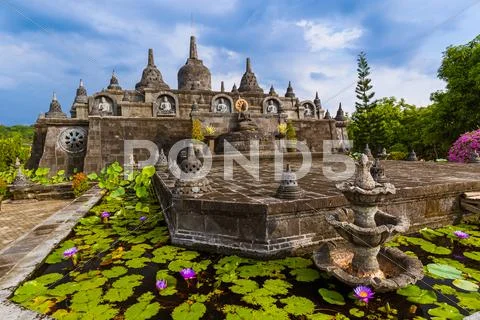 Buddhist temple of Banjar - island Bali Indonesia Stock Photos