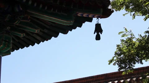 Buddhist temple, bell, Beijing, China Stock Footage 53105083