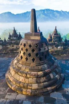 Buddhist temple borobudur Stock Photos