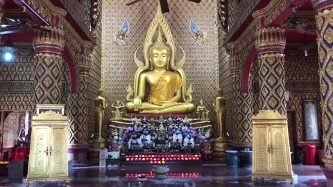 Buddhist temple Buddha statue Stock-Footage 138651230