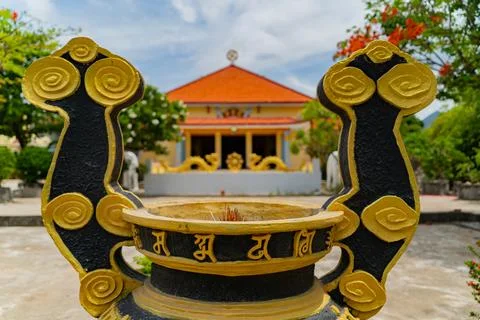 Buddhist temple complex. 스톡 사진