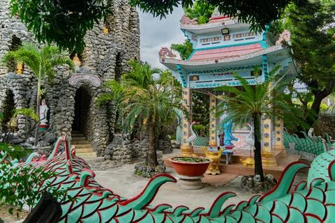 Buddhist temple complex. 스톡 사진