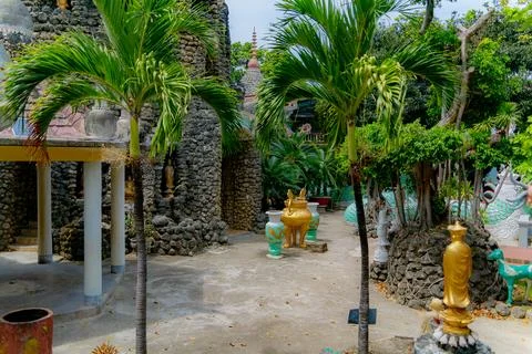 Buddhist temple complex. 스톡 사진