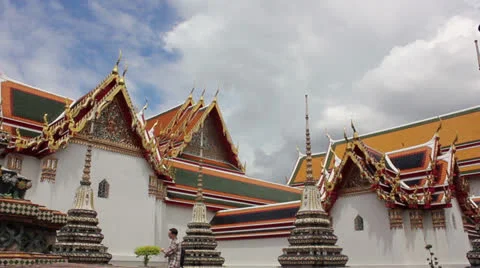 Buddhist temple complex thailand Video stock 24869482
