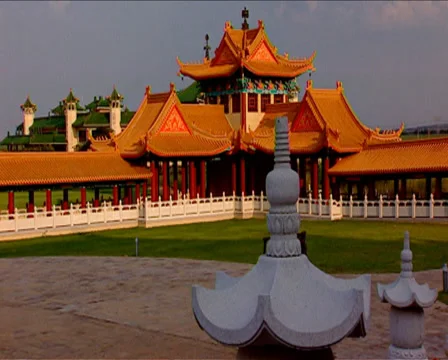 The Buddhist Temple courtyard, Bronkhorstspruit Stock Footage 36390798