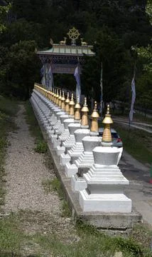 Buddhist temple exit Stock Photos