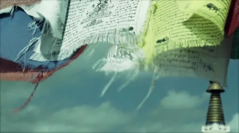 Buddhist temple Flags Stockbeeldmateriaal 8851848