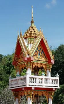 Buddhist temple gable Stock Photos