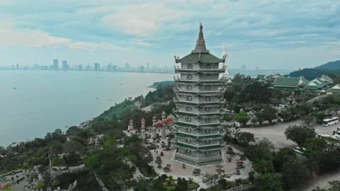 Buddhist temple at Marble mountains in Danang Stock Footage 234998341